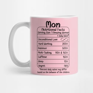 Mom Nutritional Facts (for Light Shirts) Mug